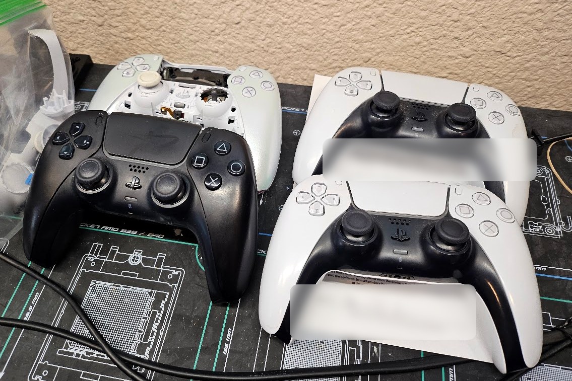 PlayStation 5 DualSense controllers in for stick drift repair