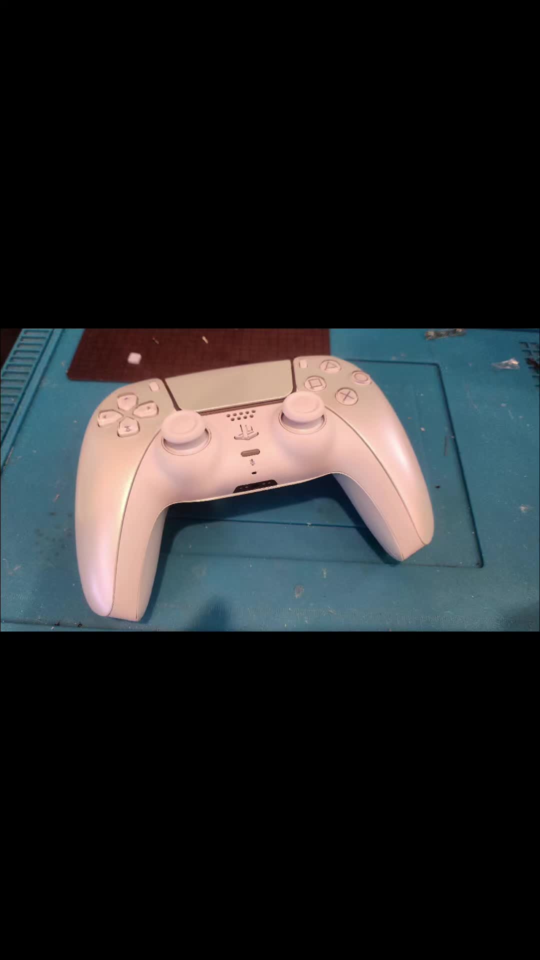 Hall-effect stick install on a PS5 controller at Device Hero