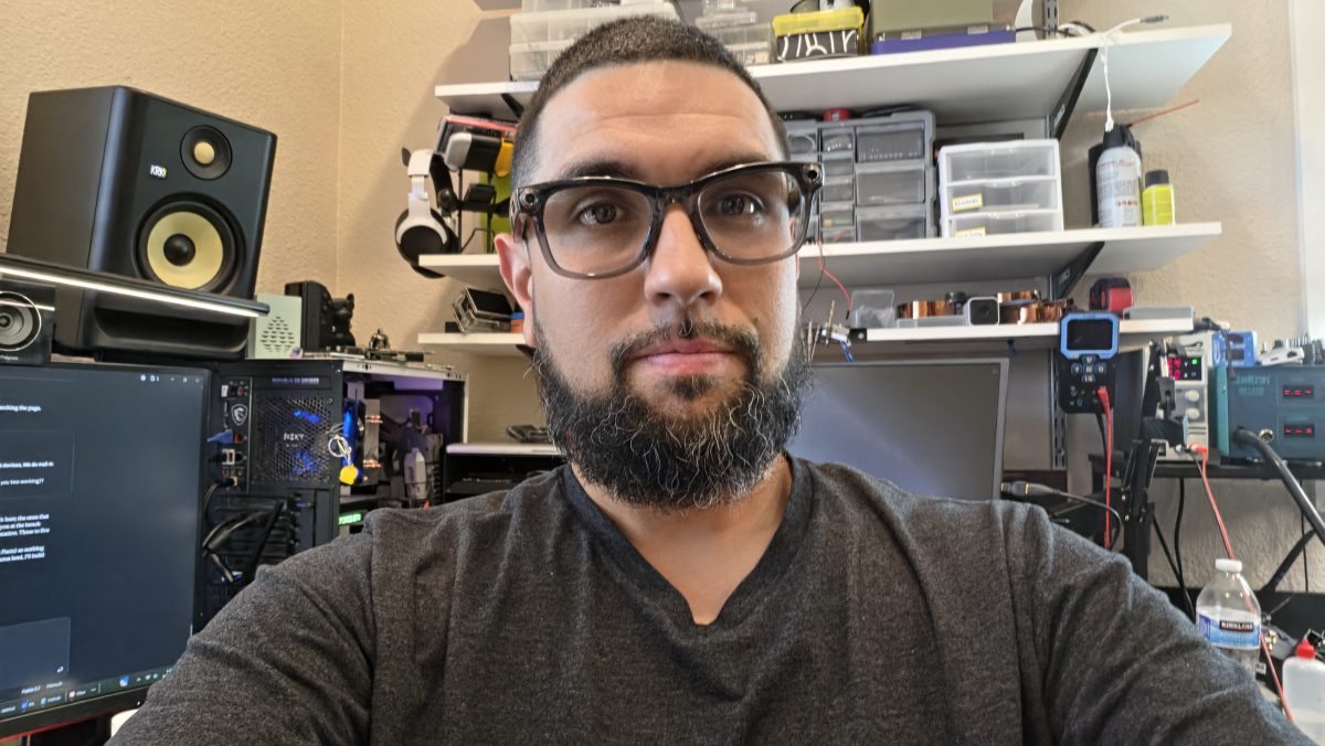 Ryan Oliveros at the repair bench